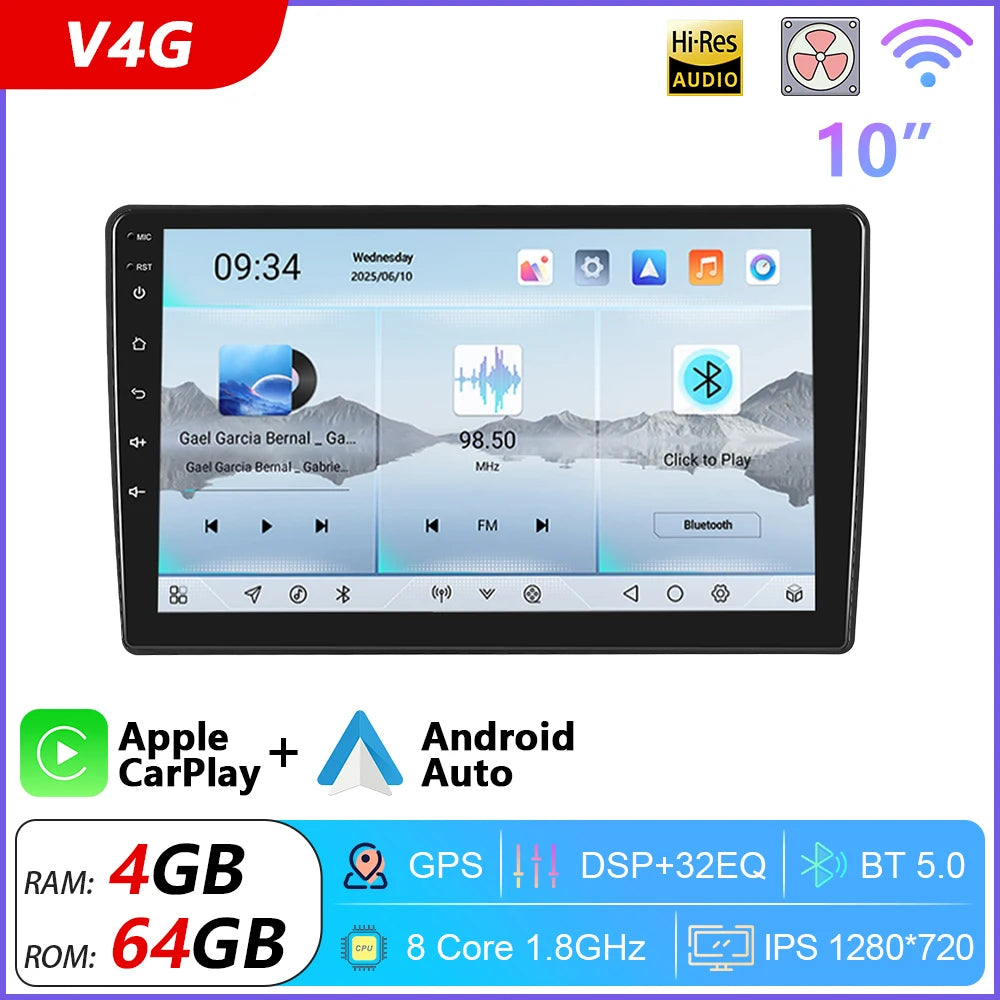 Podofo 8G 128G 2din Car Android Radio Multimedia Player 7/9/10" GPS for Toyota Volkswagen Hyundai Nissan Kia Renault Suzuki Lada