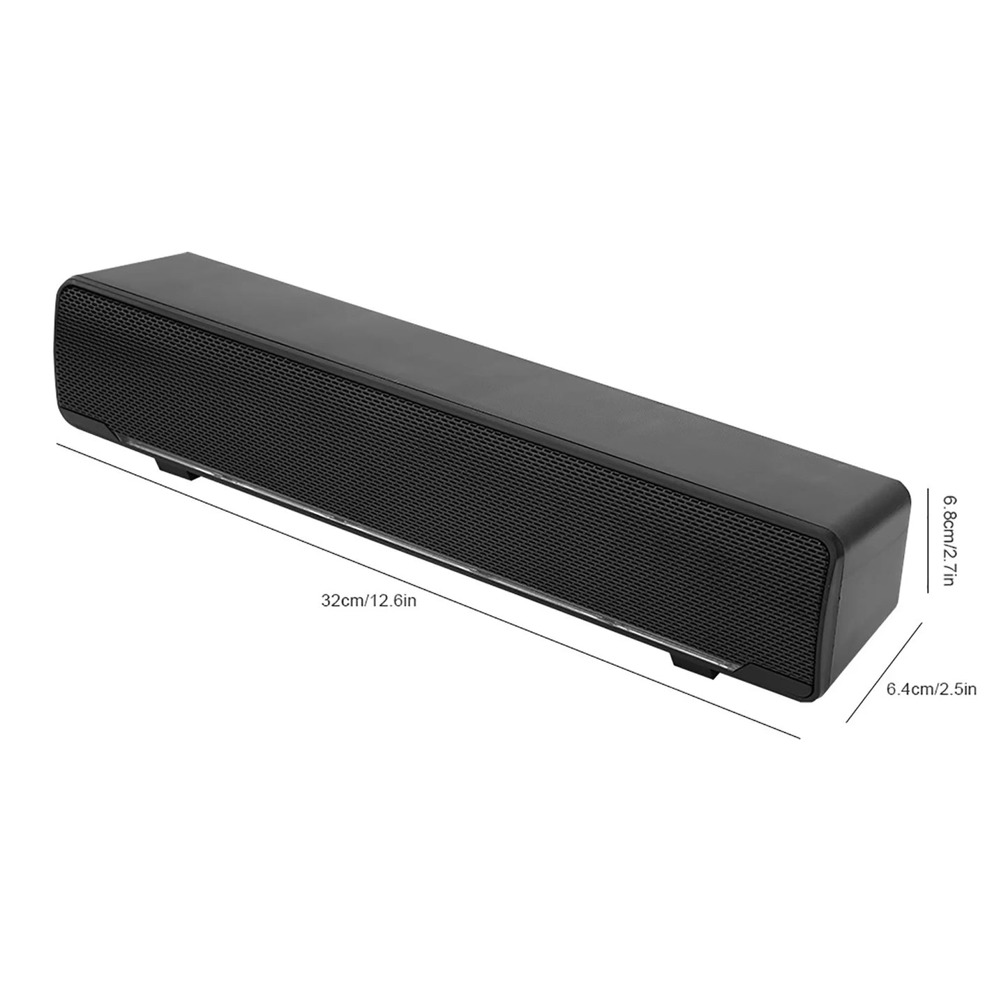 3W USB Wired Stereo Speaker Bass Surround Stereo Sound Music Player with 3.5mm Input for Desktop Laptop Smartphone