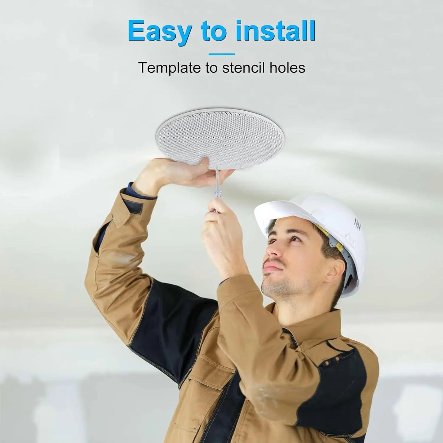 Herdio 4 " 320 Watts 2-Way Bluetooth Ceiling Speakers Package Perfect For Home Theater System Living Room Flush Mount 4 Speaker