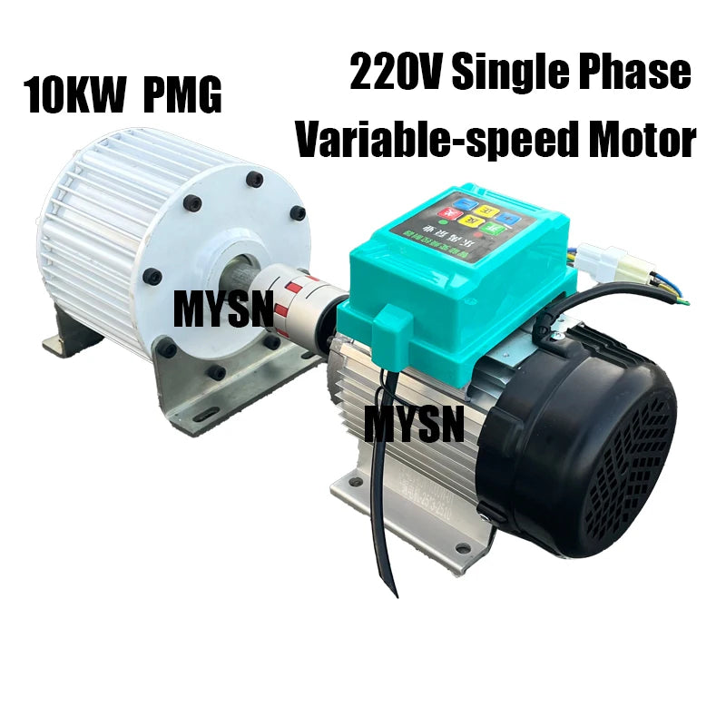 Free Energy 30KW 20KW Generator Set 220v 380v 48v Permanent Magnet Generator 500RPM Alternator With 1000W Variable-Speed Motor