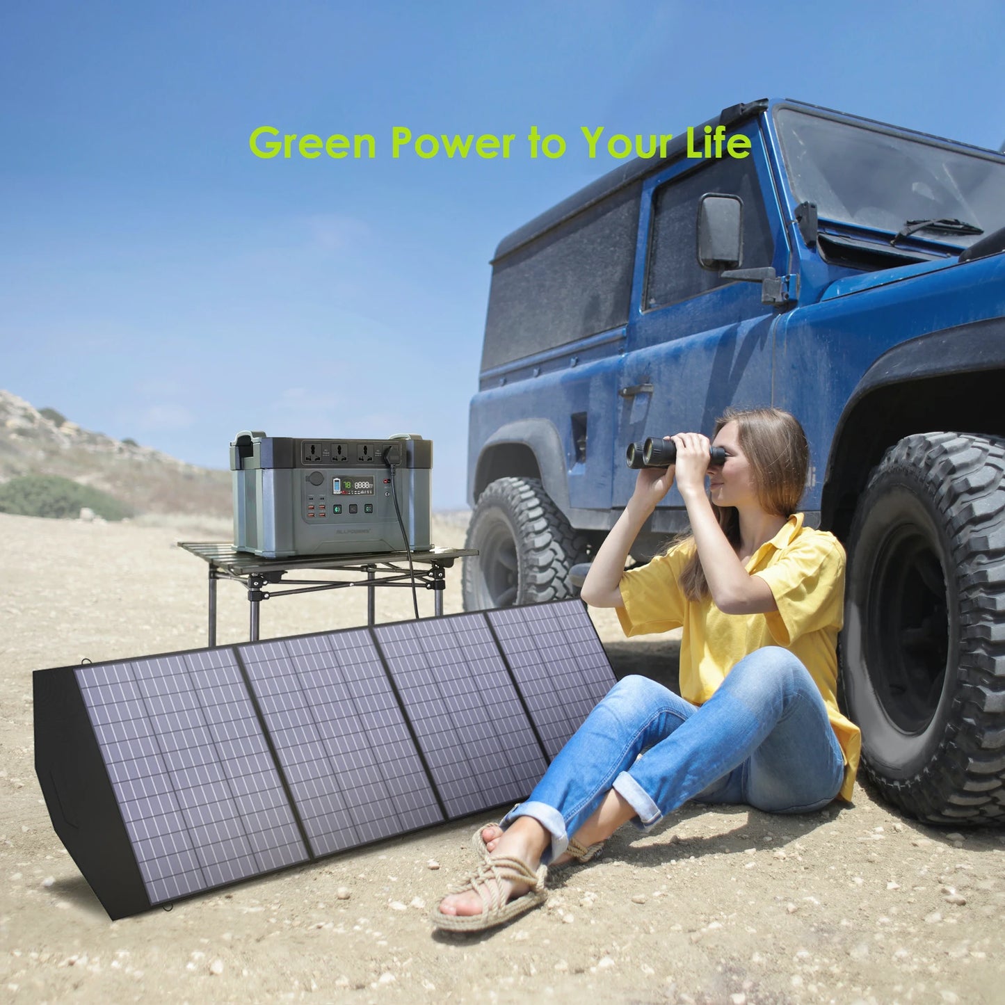 ALLPOWERS 18V Foldable Solar Panel,  60/100/140/200W Mobile Solar Charger for Power Supply, Laptop, Solar Generator, Fishing