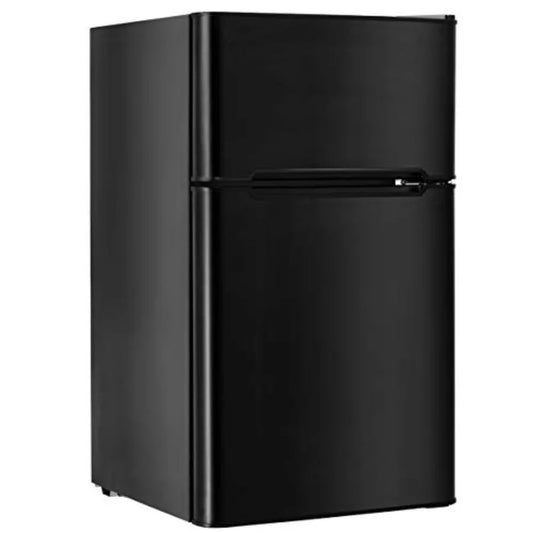 Compact Upright Freezer 3.2 cu ft Mini Fridge with 2 Reversible Doors Removable Shelves Mechanical Control for Apartment Home O