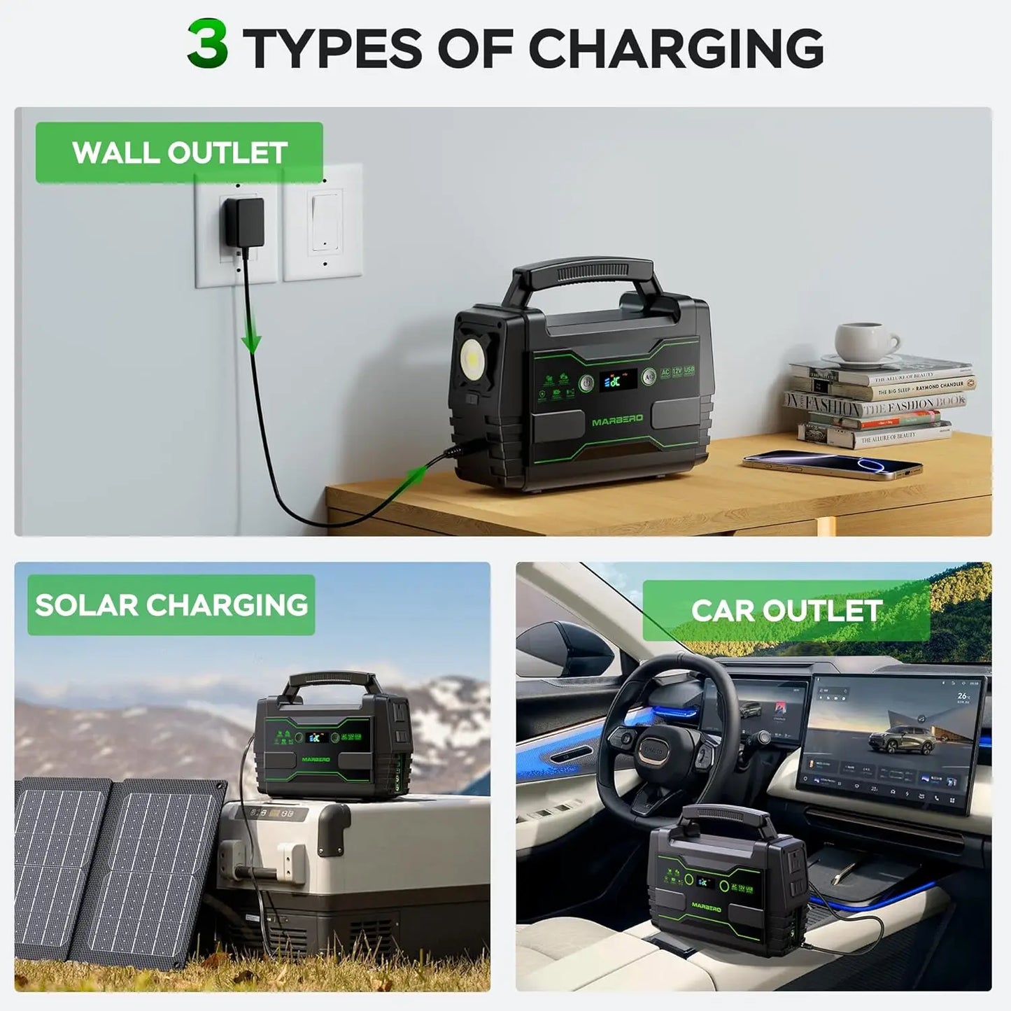 155Wh Solar Generator with 30W Panel, 2 AC Outlets, QC3.0 USB - Portable Power Station for Camping & Home Backup