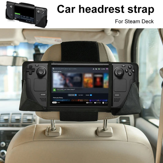 For Steam Deck Car Headrest Mount Lightweight Game Console Holder Headrest Fixing Console Strap Outdoor Travel Gaming Supply