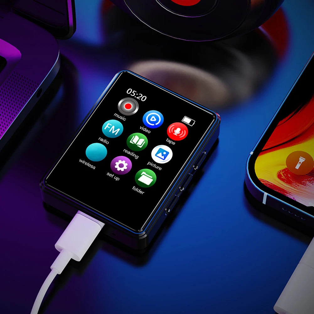 MP3/MP4 Walkman Music Players Compatible with Bluetooth Sport Music Player Built in Speaker 1.77 Inch with E-Book Voice Recorder