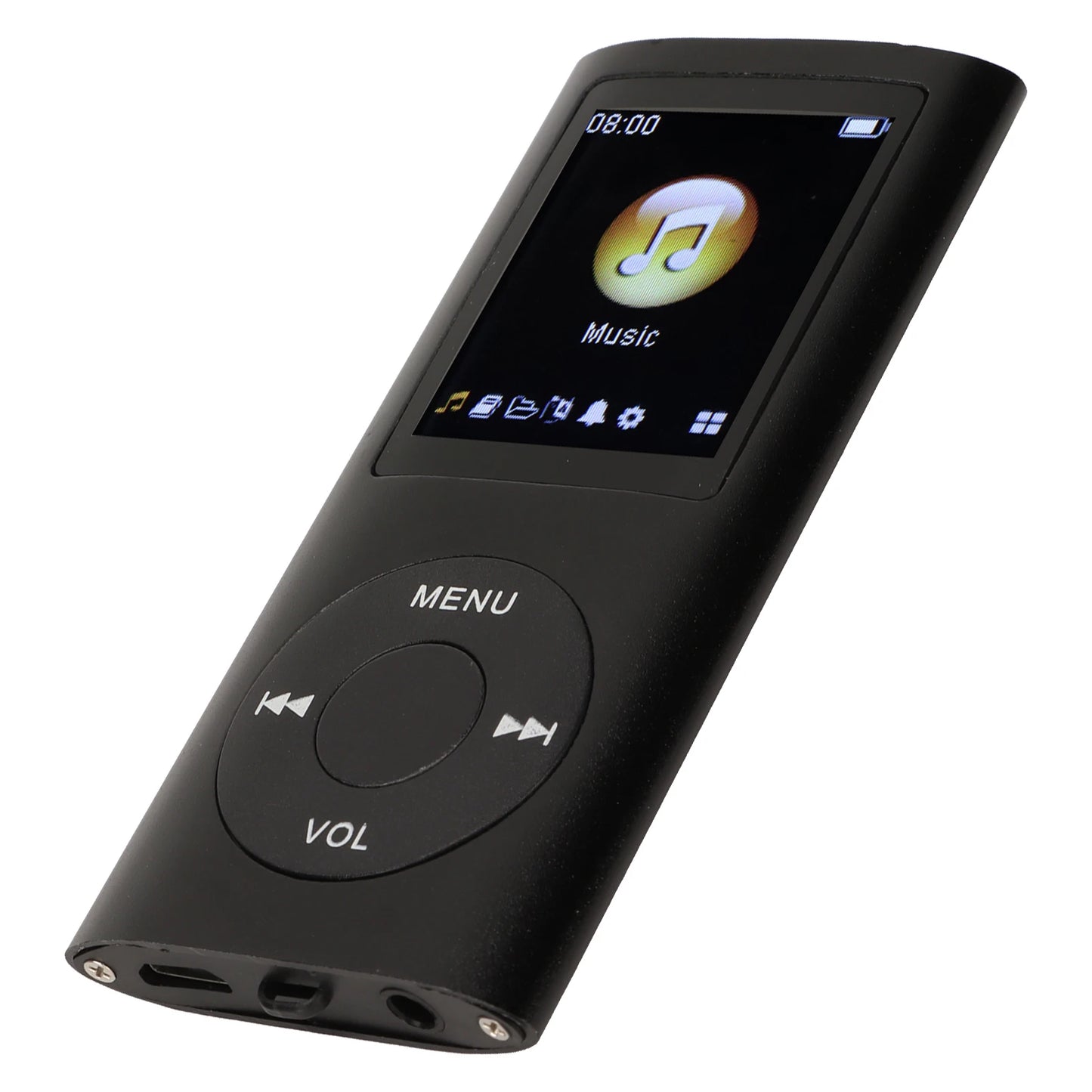 MP3 Player 1.8 Inch LCD Screen Aluminum Alloy Lossless Sound Slim Portable MP3 Music Player 200mAh Built in Battery for Home