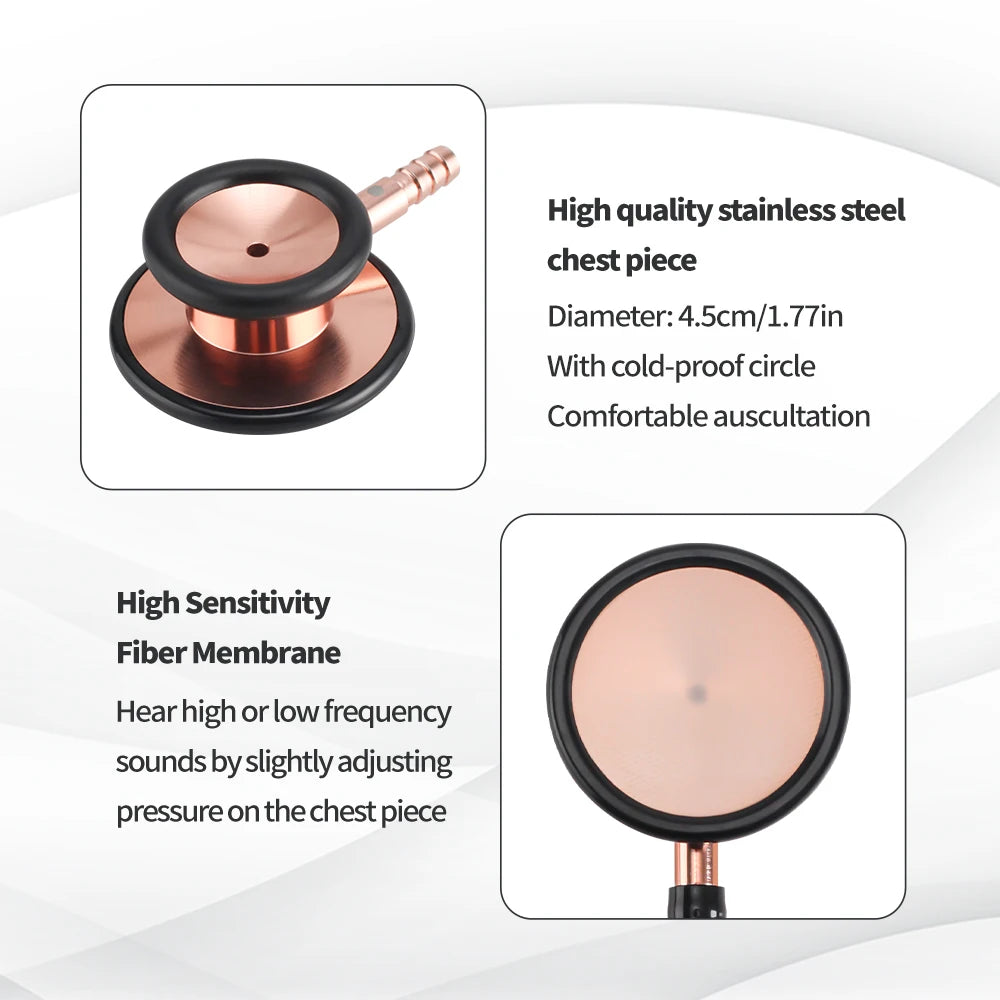 Medical Double Sided Stethoscope Professional Portable Cardiology Stethoscope Medical Equipment Nurse Vet Doctor Stethoscope