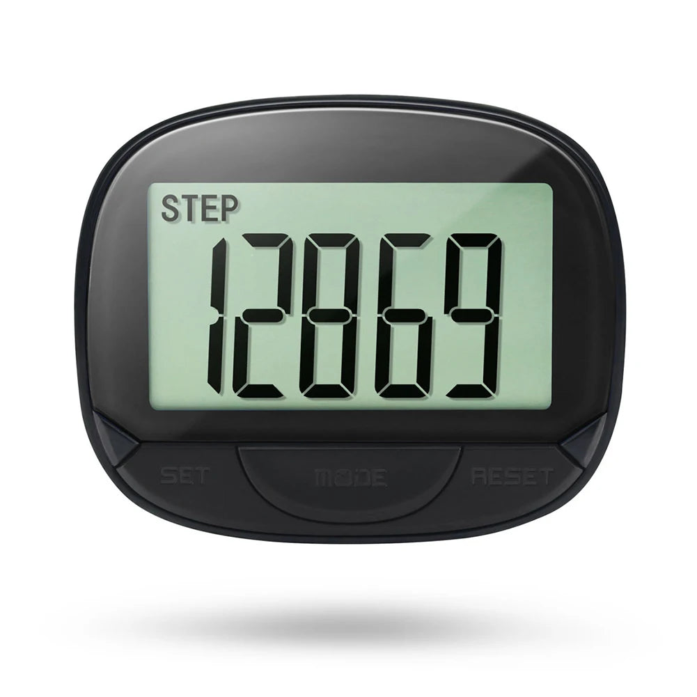Clip-On Pedometer Step Counter Digital Display Calorie Pedometer Large Screen Multifunctional for Outdoor Sports