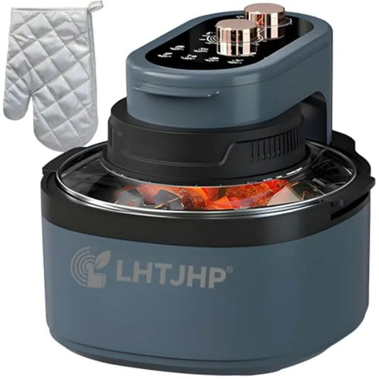 Rotatable 8-in-1 Air Fryer Toaster Oven Combo 7.5QT Large Glass Air Fryer Rapid HotAir Tech Family-Size Smart Cooker Trending M