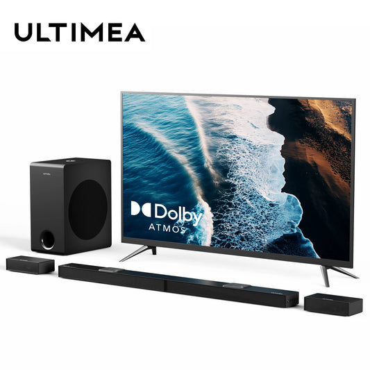 ULTIMEA 5.1.2 Dolby Atmos Soundbar for Smart TV, 520W Home Theater Surround System with 8"Wireless Subwoofer, 4K HDR Passthrough