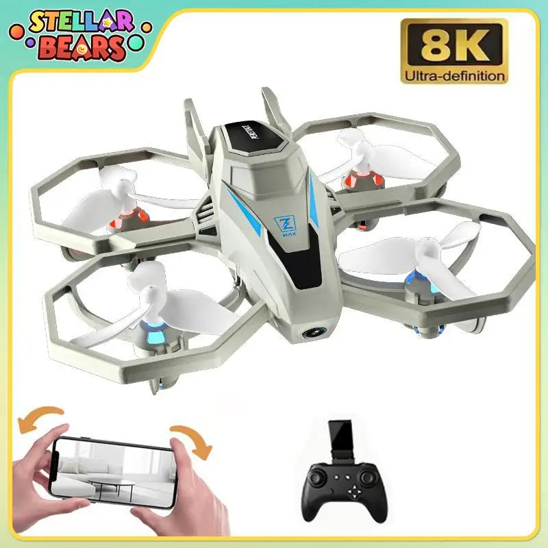 2.4G 4CH RC Drone 8K Camera 3D Flip Remote Control Drone Quadcopter Helicopter with LED Light Kids Flying Aircraft Altitude Hold