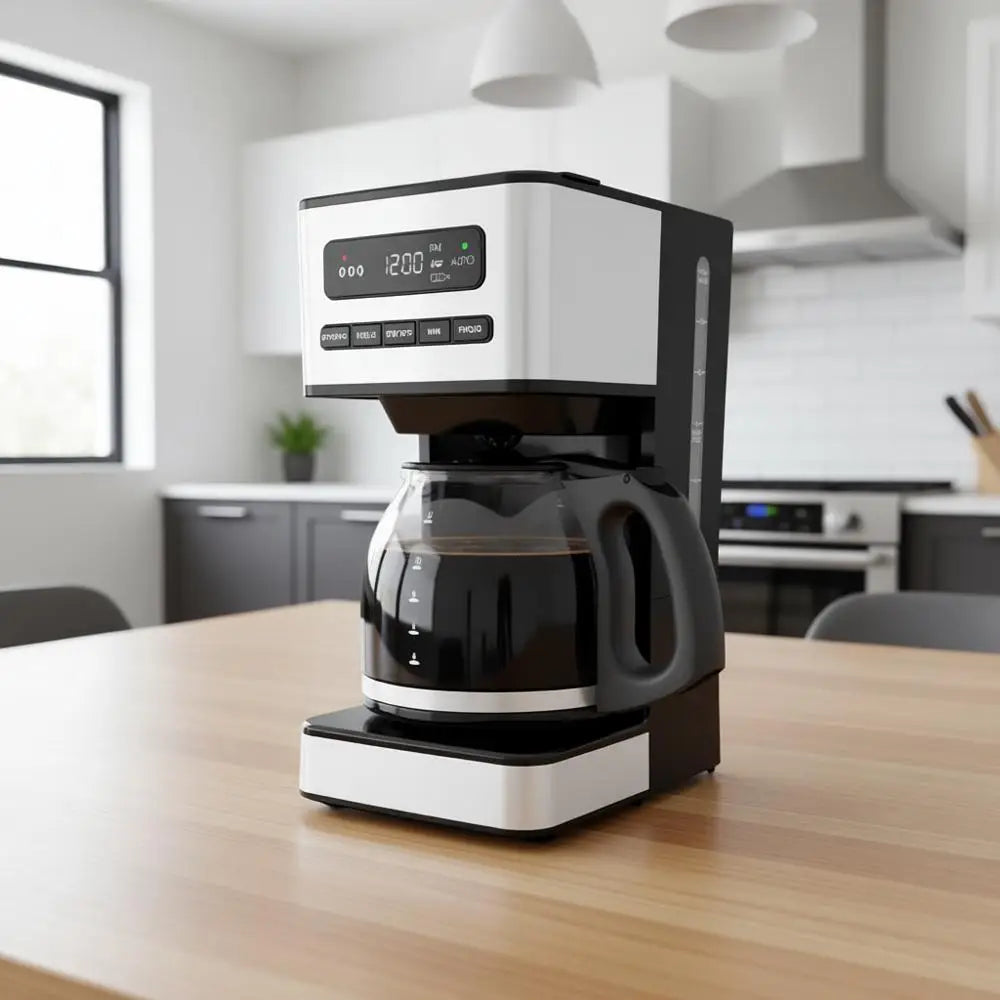 12-Cup Coffee Maker, Brew Drip Machine, 1-4 Cup, Ice Coffee, 24H Timer, Auto Shut-Off, Keep Warm, Pause & Serve