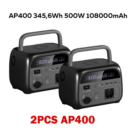 CTOLITY 500W+500W Portable Power Station 345.6Wh Solar Generator LiFePo4 Battery 220V AC Emergency Batteries Home RV Ukraine
