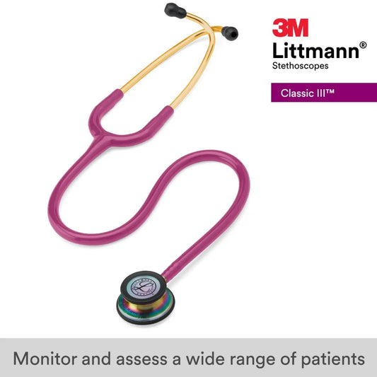 Monitoring Stethoscope, 5806, More Than 2X as Loud, Weighs Less, Stainless Steel Rainbow-Finish Chestpiece