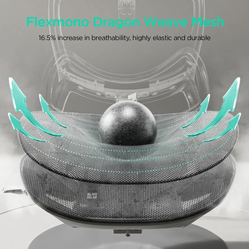 Ergonomic Mesh Office Chair with 6-Way Lumbar Support, 3D Adjustable Armrests & Headrest, High Back Computer Chair Black