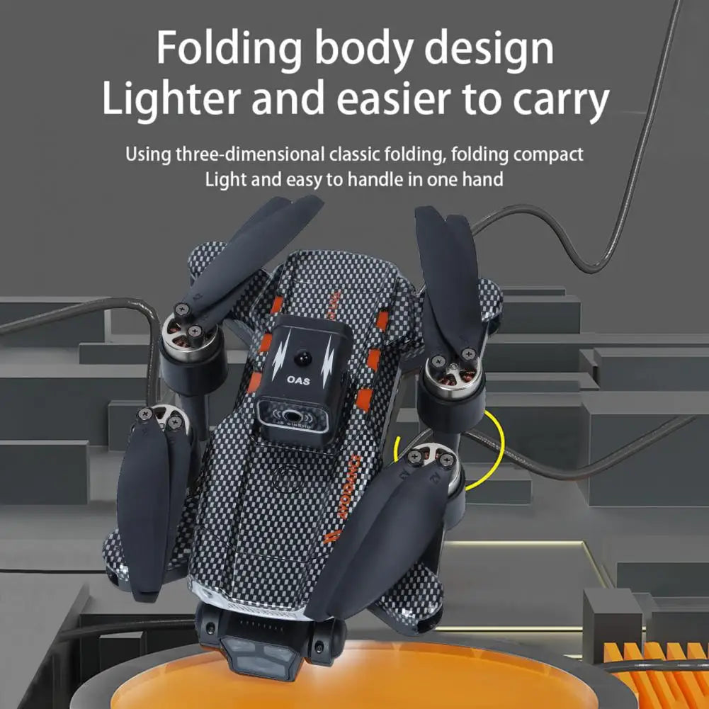 Remote Control Drone With Adjustable Three Cameras Optical Flow Hover Drone Positioning Obstacle Avoidance RC Quadcopter Toy