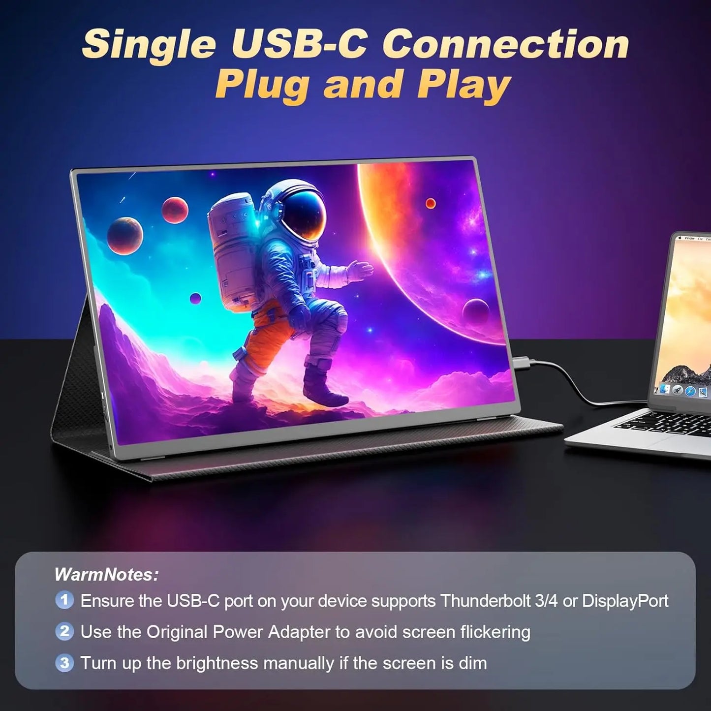 UPERFECT 18.4Inch 4K Portable Monitor Gaming PC Gamer Displays Laptop Extender Screen For TV Notebook Ps4/5 Xbox Tablet Switch