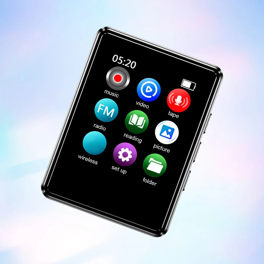 MP3/MP4 Walkman Music Players Compatible with Bluetooth Sport Music Player Built in Speaker 1.77 Inch with E-Book Voice Recorder