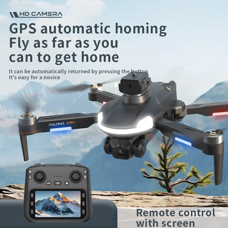 CZ20 RC Drone 8K GPS HD Dual Camera Brushless WIFI FPV Aircraft Obstacle Avoidance Optical Flow UAV Quadcopter with 3 Batteries