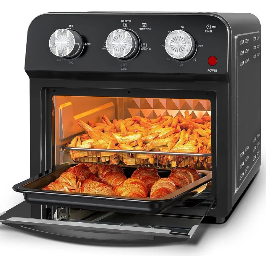 13 Quart 4 Slices Air Fryer Convection Toaster Oven with 1500W Power Multifunctional Kitchen Appliance for Air Frying Grilling