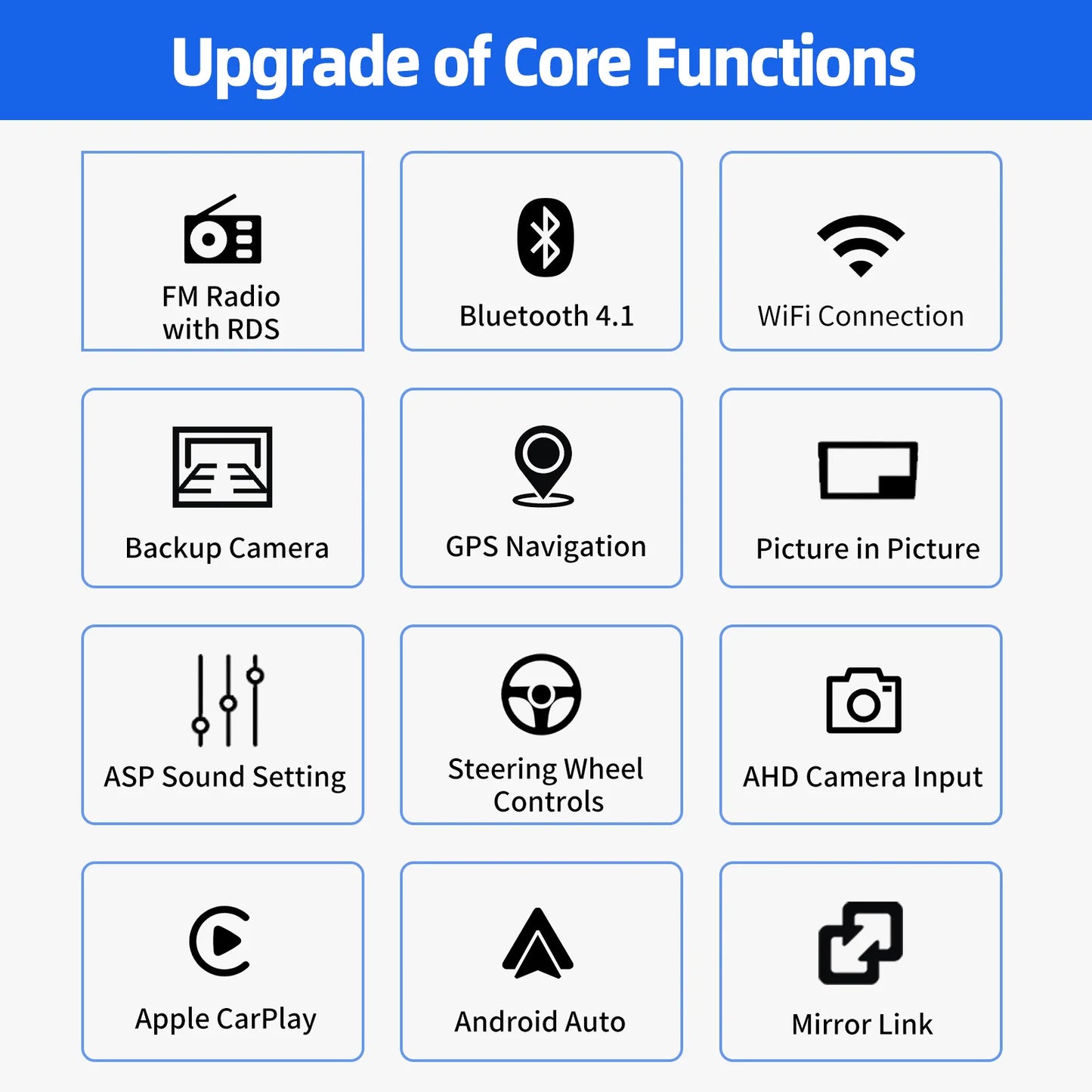 9" For GMC Chevy 2007-2014 Tahoe Suburban Wireless CarPlay Android14 Radio Stereo WiFi GPS Bluetooth Touch Screen SWC+DVR&Camera