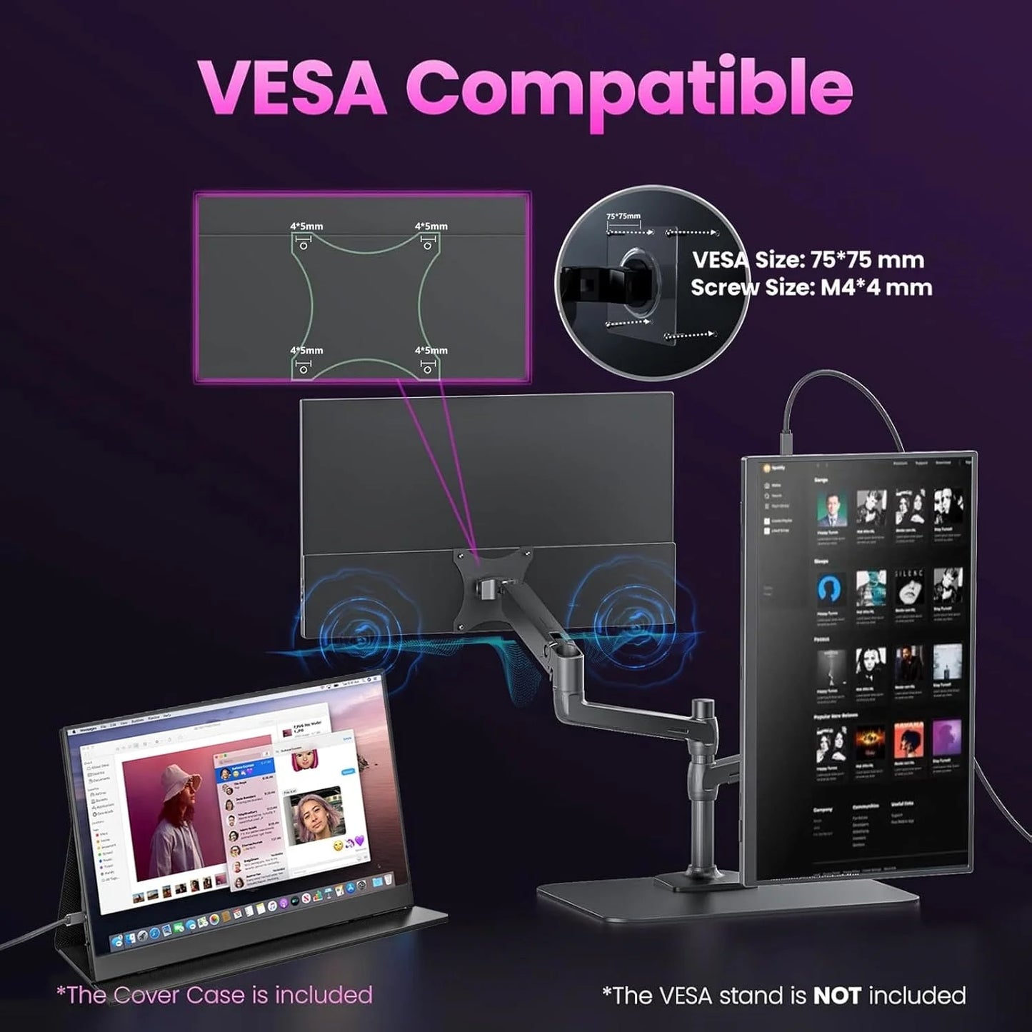 UPERFECT 18.4Inch 4K Portable Monitor Gaming PC Gamer Displays Laptop Extender Screen For TV Notebook Ps4/5 Xbox Tablet Switch