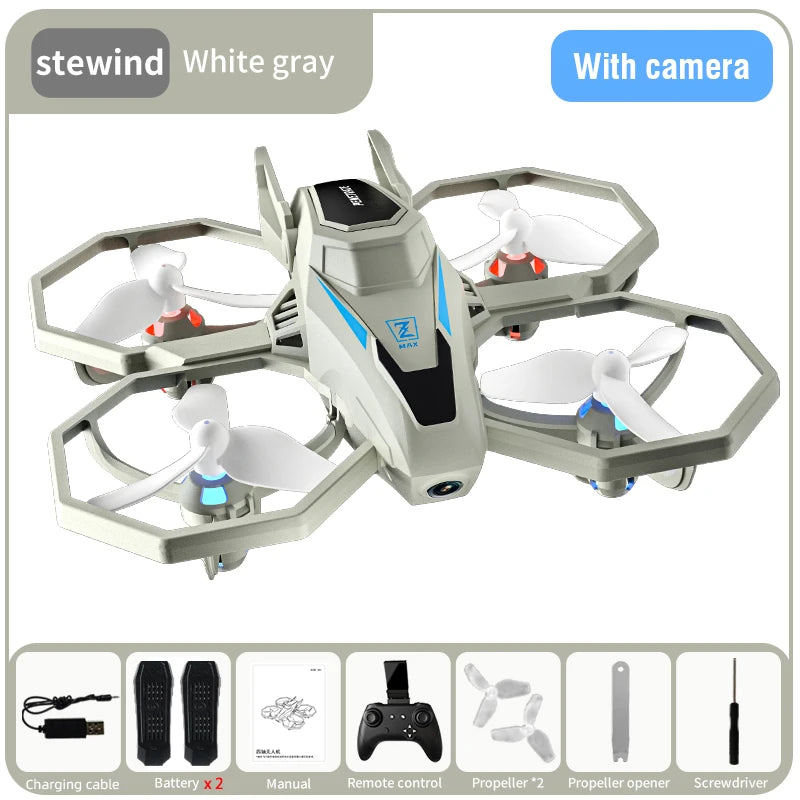 2.4G 4CH RC Drone 8K Camera 3D Flip Remote Control Drone Quadcopter Helicopter with LED Light Kids Flying Aircraft Altitude Hold