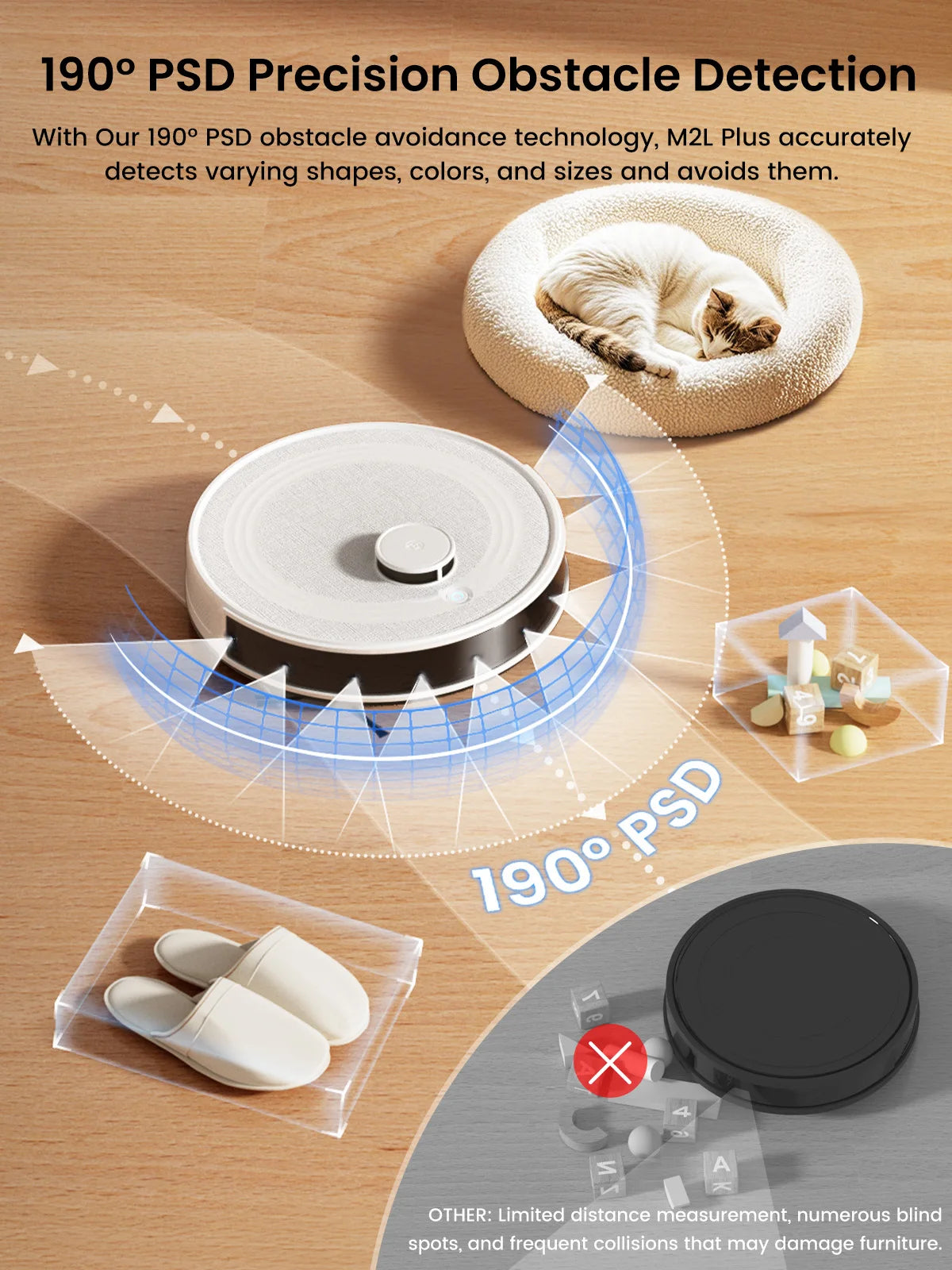 LEFANT M2L Plus Robot Vacuum Cleaner with Mapping, 6000Pa Suction, Emptying Station, Automatic Washing and Drying, DTOF Laser