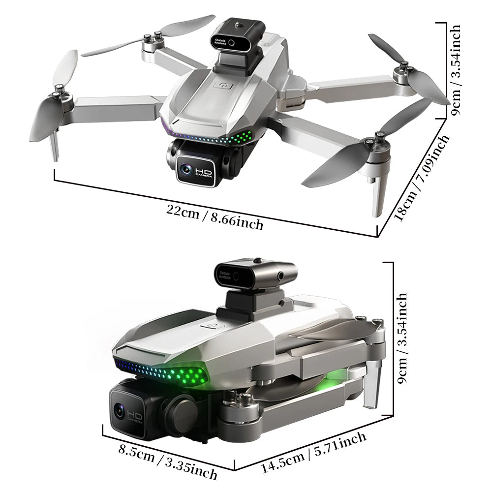 S50 PRO GPS Drone with 2 Batteries, 4.5-inch Large Screen Remote, Real-Time HD Camera, Obstacle Avoidance, Extended Flight Time