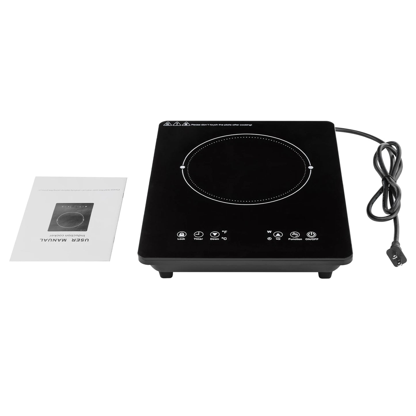 1800W Induction Cooktop Hot Plate Portable Induction Cooktop w/Ultra Low Noise  for Kitchen Countertop Use