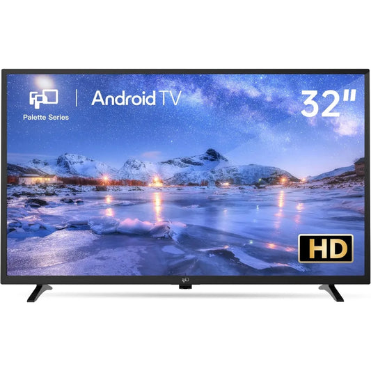 FPD 32 Inch Smart TV, HD Android TV with HDR 10, Google Play & Cast, WiFi Television for Streaming Live