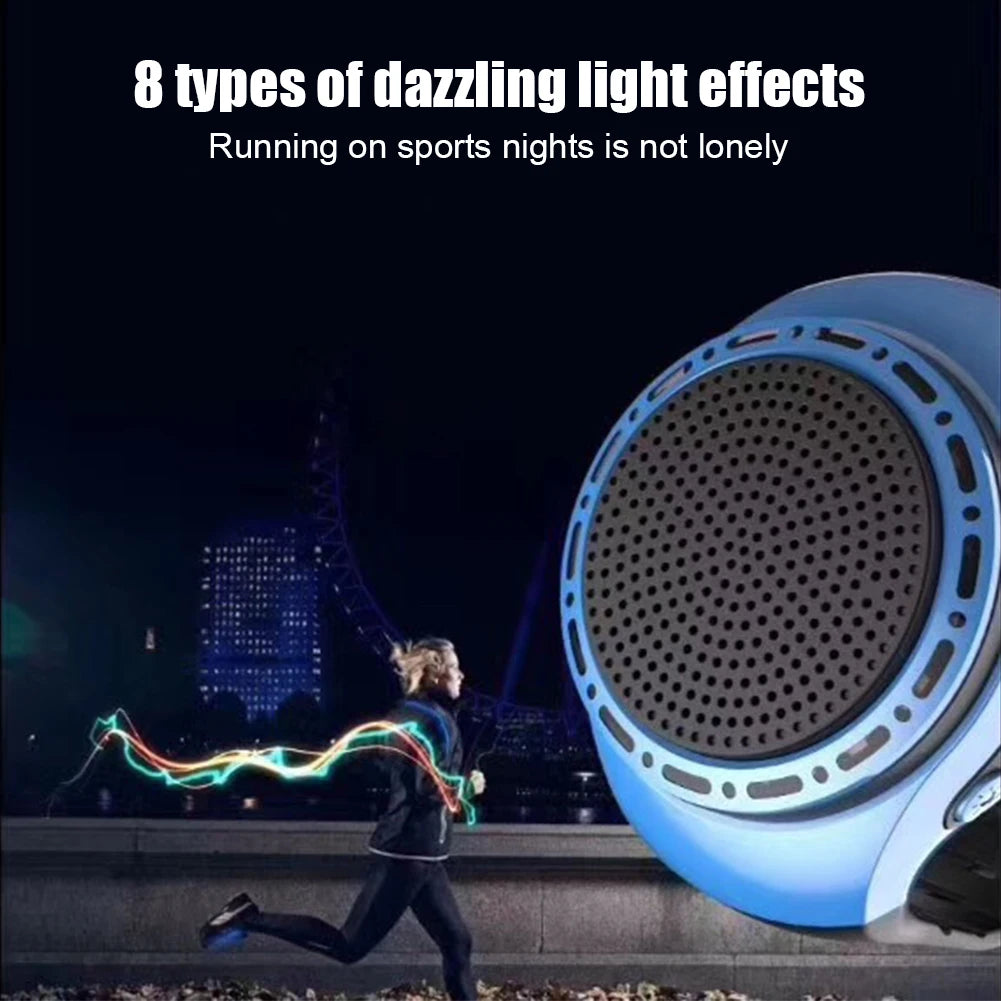 USB Rechargeable Bicycle Audio Portable Wrist Watch Speaker Cool Lighting Bluetooth-compatible Sports Music FM Radio